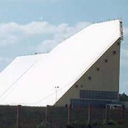 Eglin FPS-85 radar located near Ft. Walton Beach, FL. This phased array 
									radar is a dedicated sensor to the U.S. satellite catalog. Credit: NASA ODPO.